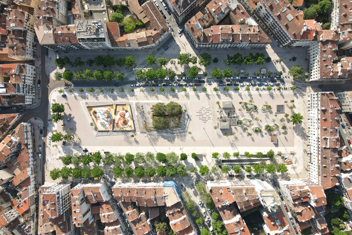 Ouverture au public de la place Jean Jaurès, La Plaine à Marseille